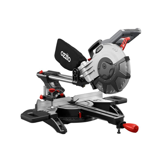 Ozito Double Bevel Sliding Mitre Saw - 254mm - Aluminium - Laser Guide - Auzzistore