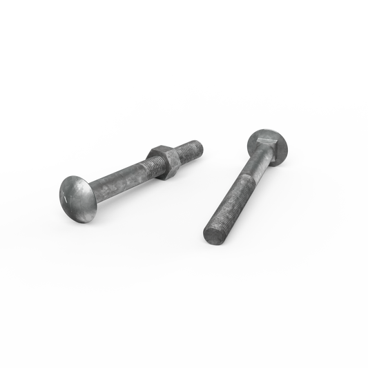 Zenith M16 x 150mm Hot Dip Galvanised Cup Head Bolts Nuts Each - Auzzistore