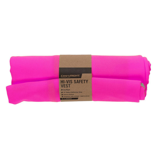 Craftright Medium Hi Vis Pink Vest - Reflective Safety Clothing - 260g – view 2