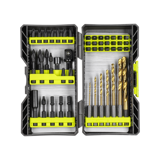 Ryobi 50 Piece Impact Drill and Drive Set - 225.4mm x 53mm x 254mm - Impact Absorption – view 2 - Auzzistore