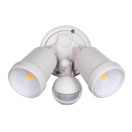 Brilliant Raptor III Twin Security Light - 20W - 1800 Lumens - Beige - PIR Sensor - Auzzistore