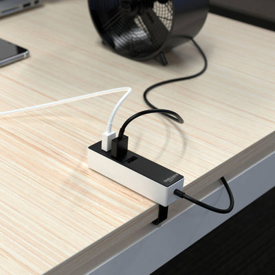 Antsig 3 Port USB Hub - 2x USB-A & 1x USB-C - 1.5m Cable - Black/White