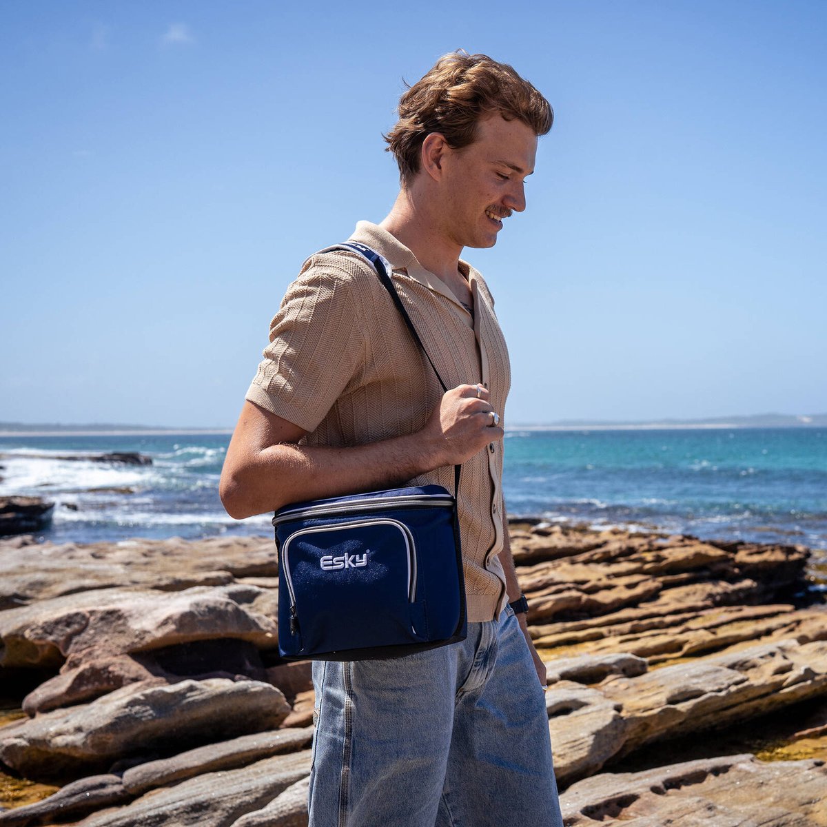 Esky 9 Can Soft Cooler Bag - 260mm x 220mm x 180mm - Blue - Leak-Proof ...