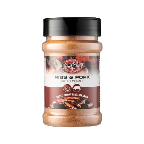Char-Griller BBQ Rub Ribs Pork 185g - Vegan-Friendly - Shake & Pour - Auzzistore