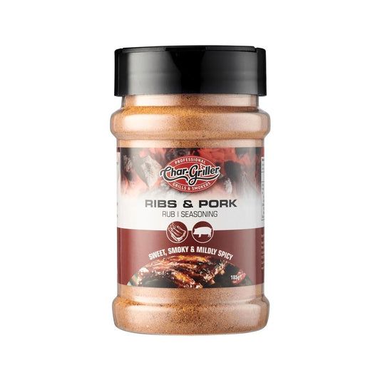 Char-Griller BBQ Rub Ribs Pork 185g - Vegan-Friendly - Shake & Pour