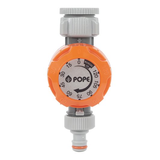 Pope 2 Hour Tap Timer - Manual Garden Watering Timer - 100mm x 200mm x 85mm - Auzzistore