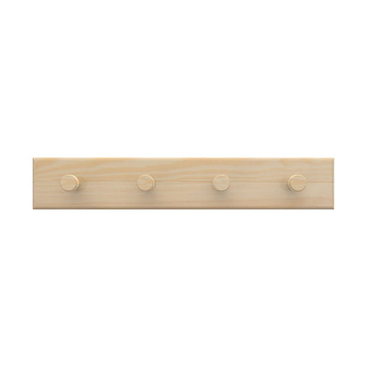 Mode 4 Key Rack - Timber Hooks on Pine Board - 4 Hooks - 245mm x 40mm x 38mm