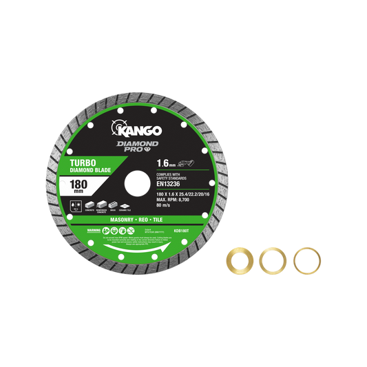 Kango Turbo Diamond Saw Blade - 180mm - Ultra Thin - Fast Cutting – view 2 - Auzzistore