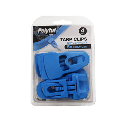 Polytuf Tarp Clip 4 Pack - Easyklip - Fibreglass Nylon - 100kg Load