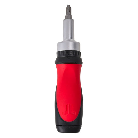Trojan 6 in 1 Ratchet Screwdriver Stubby - Red and Black - 75mm x 40mm x 190mm – view 2