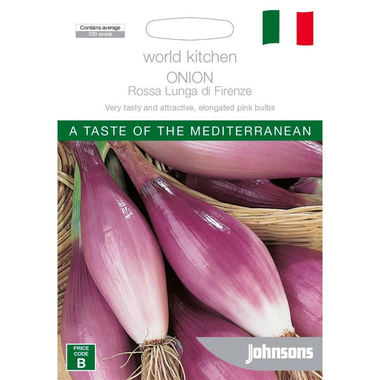 Johnsons Onion Rossa Lunga Di Fir - Onion Seeds - 12 Weeks - Versatile - Auzzistore