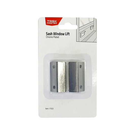 Taskmaster Chrome Plated Sash Window Lift - Solid Brass - 45mm x 25mm - Durable - Auzzistore