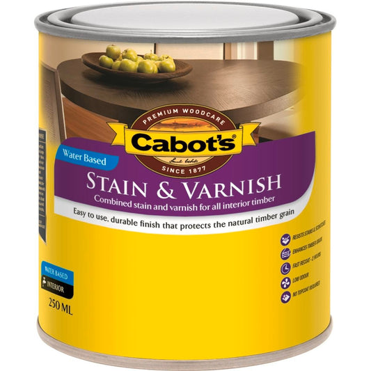Cabot Cedar Gloss Water Based Stain and Varnish 250ml Durable Finish - Auzzistore