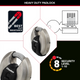 Master Lock 70mm Excell Disc Padlock - Stainless Steel - High Security