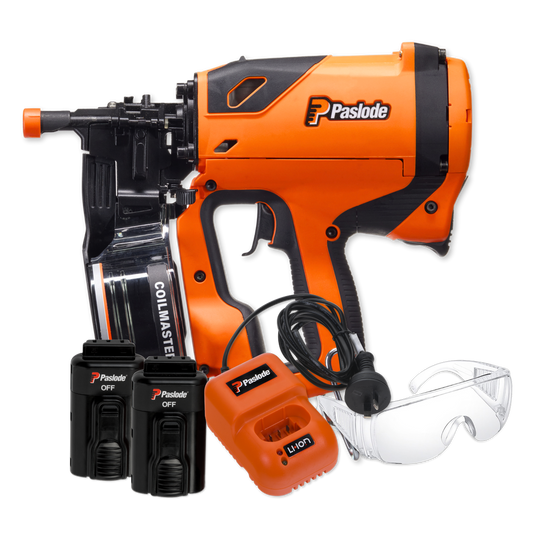 Paslode Impulse Coilmaster 27 - 50mm - Reliable Tool for Cladding & Decking - Auzzistore