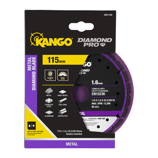 Kango 115mm Metal Diamond Blade - High Efficiency Cutting Tool - Durable - Auzzistore