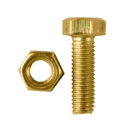 Pinnacle Hex Bolt and Nut - M5 x 16mm - Yellow Zinc - Hi Tensile - 10 Pack - Auzzistore
