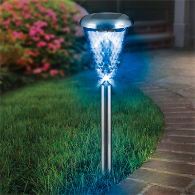 Lytworx Solar Stake Light - Colour Changing LED - Stainless Steel - Outdoor