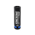 Kincrome Deep Impact Socket - 15mm - Cr-Mo - Rust Resistant