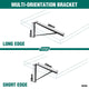 Carinya Studio Stayed Bracket - 300x250mm Black Steel - 125kg Capacity