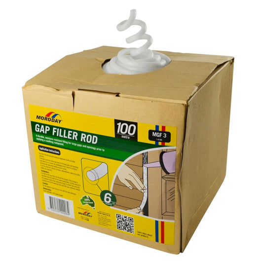 Moroday Gap Filler Rod - 6mm x 100m - Closed Cell Polyethylene - Flexible - Auzzistore