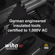 Wiha Flat Screwdriver 3.0x100mm Insulated VDE 1000V Comfort