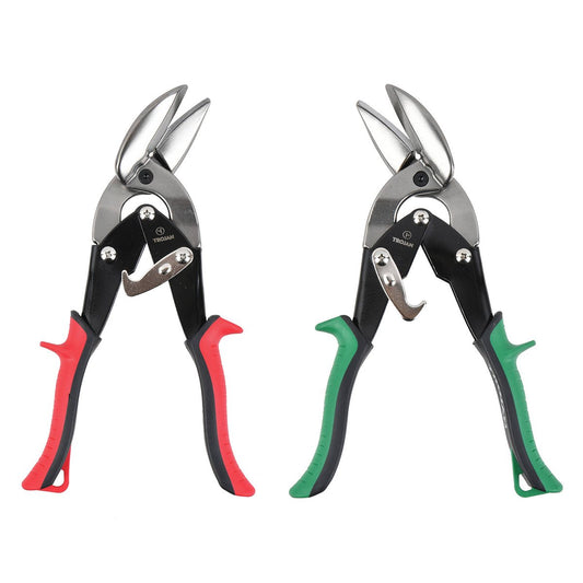 Trojan 2 Piece Offset Aviation Snip Set - 230mm x 32.5mm x 340mm - Steel - Left & Right Cut – view 2 - Auzzistore