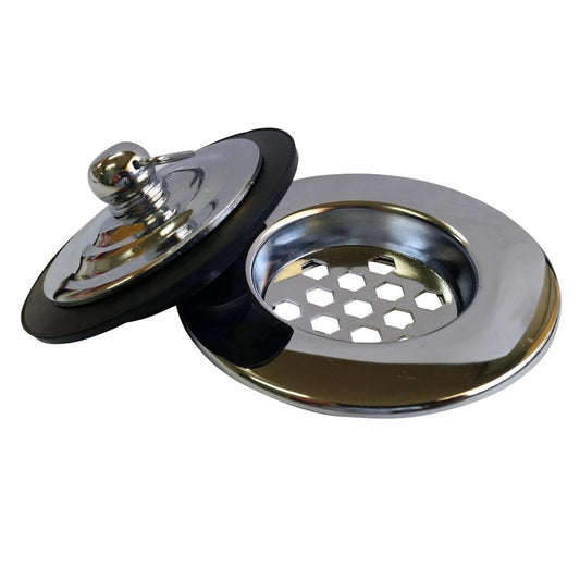 Ezyfix 50mm Chrome Retrofit Waste Insert - Brass - Easy Install - Durable - Auzzistore