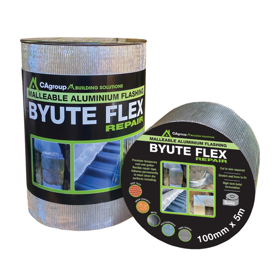 Cagroup Byute Flex Repair Tape 100mm x 5m - Silver - Weatherproof Seal - Auzzistore