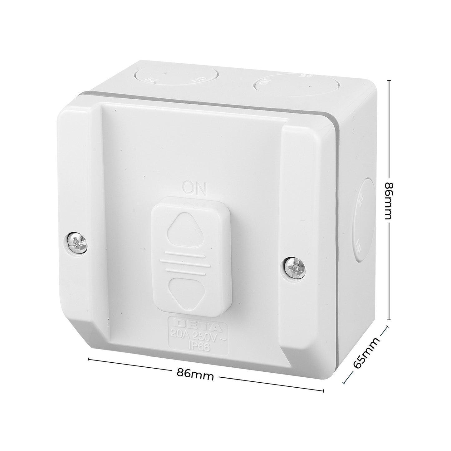 Deta Single Weatherproof Switch