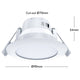 Arlec 6W Tri Colour Dimmable LED Downlight - 107mm - White - Easy Installation