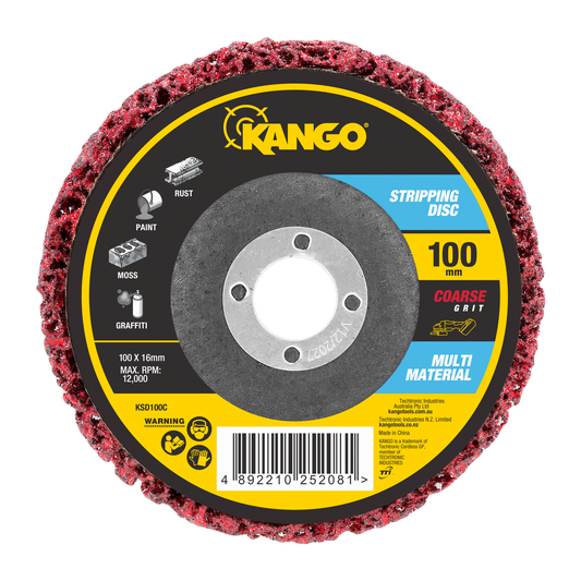 Kango 100mm Coarse Grit Stripping Disc - Rust & Paint Removal Tool - Auzzistore