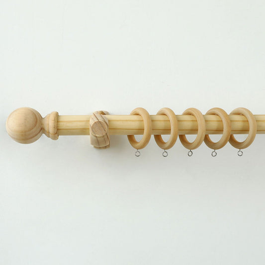 Windoware Curtain Rings - 35mm - Natural - 5 Pack - Timber - Easy Installation – view 2 - Auzzistore