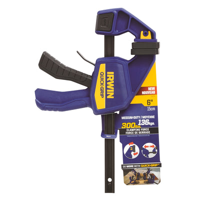 Irwin Quick Grip Bar Clamp 150mm Steel One-Handed Non-Marring