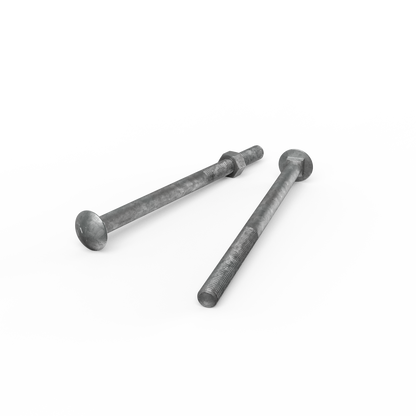 Zenith Hot Dip Galvanised Cup Head Bolts Nuts M12 x 200mm 12 Pack