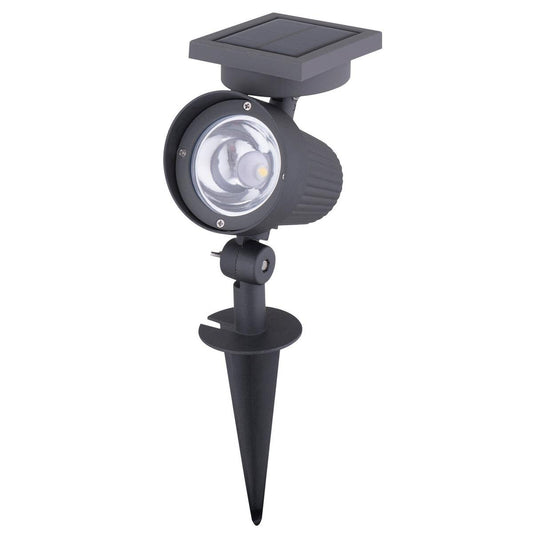 Arlec LED Garden Spot Light - 30 Lumens - Aluminium - Solar Powered