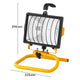 Arlec 500W Portable Halogen Worklight - Aluminium - Weather Resistant - Durable