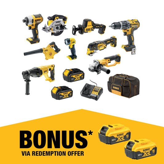 Dewalt 18V XR Hammer Drill & Impact Driver Combo Kit - 9 Piece - 4.0Ah - Auzzistore