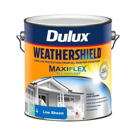 Dulux Weathershield Exterior Paint - 4L Deep Low Sheen - 205mm x 198mm x 180mm - Auzzistore