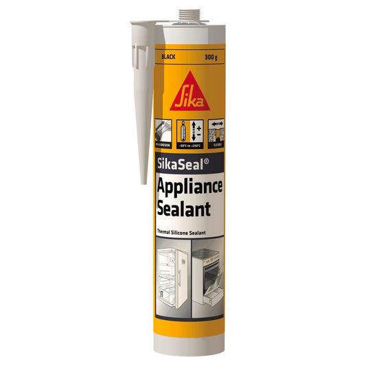 Sika Sikaseal Appliance Silicone Sealant - 300g - Black - High Temp Resistance - Auzzistore