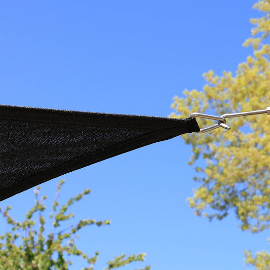 Coolaroo 5x3m Rectangle Graphite Shade Sail - HDPE - UV Protection – view 2