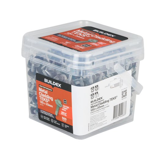 Buildex 12g x 20mm Cladding Fencing Teks Screws - 500 Pack - Self-Drilling - Corrosion Resistant – view 2 - Auzzistore