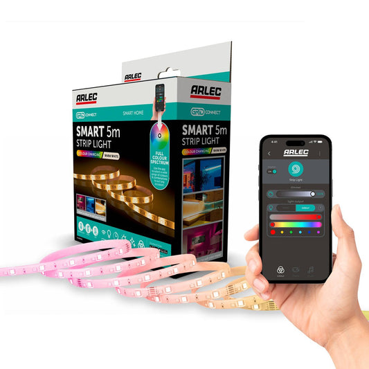 Arlec Grid Connect Smart 5m RGBW Strip Light - 60 LEDs - Flexible - Wi-Fi Control