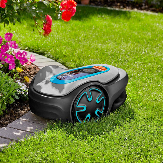 Gardena Sileno Minimo 500 Robotic Lawnmower - 500m² - Grey/Black/Turquoise - Autonomous Mowing – view 2
