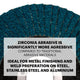 Josco 125mm 40 Grit Abrasive Flap Disc Zirconia Durable Fast Grinding