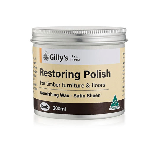 Gilly S Restoring Polish - 200ml - Dark - Wood and Leather Care