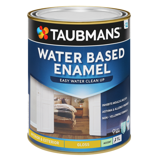 Taubmans 1L Accent Gloss Water Based Enamel Paint - Low VOC - Non-Yellowing - Auzzistore