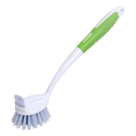 Sabco Flow Through Round Dish Brush - Antibacterial Bristles - 50mm - Nylon - Ergonomic Grip