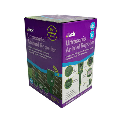 Jack Ultrasonic Animal Repeller - 120mm x 100mm x 160mm - Motion Activated