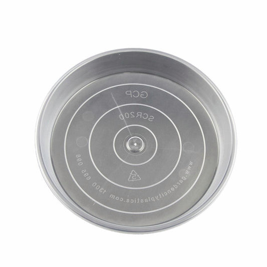 Garden City Plastic Grow Pot Saucer - Clear 200mm - Durable Water Catcher